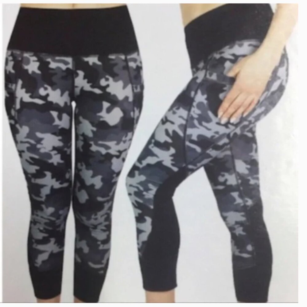 Active Life Camo Print Cropped Leggings (Junior XL)(351)